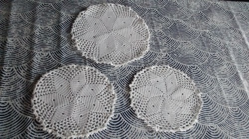 Lot anciens napperons au - lot, 3