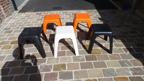 Vintage lot tabouret design - 5,