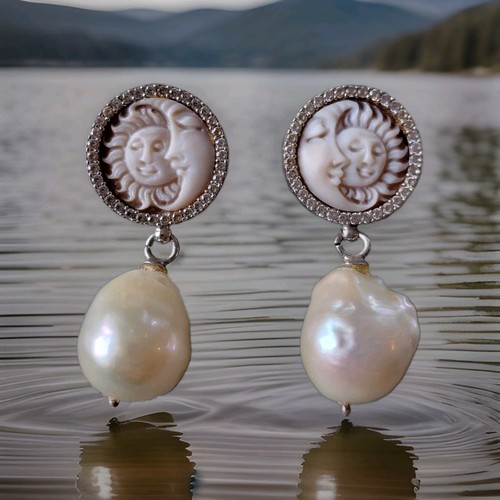 Boucles oreille camée - boucles, d’oreille
