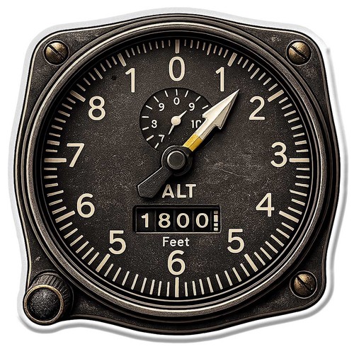 Sticker altimetre aviation - sticker,