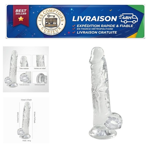 Gode réaliste transparent