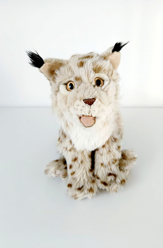 Peluche doudou réaliste lynx - réaliste,