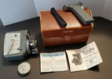 Vintage HOLIDAY METER MATIC Triple Turret 8mm Film MOVIE CAMERA with Case 