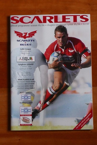 Programme scarlets match - programme,