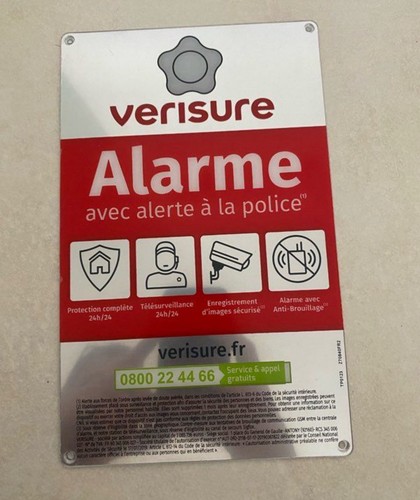 Promo plaque plexi verisure - plaque,