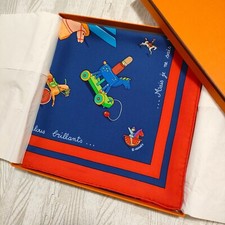 Unused w/box HERMES Carre 90 Raconte moi le cheval Silk Scarf 90cm