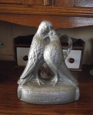 Ancienne Statue  Platre couple Pigeon Tourterelles Tendresse pub  annes 50