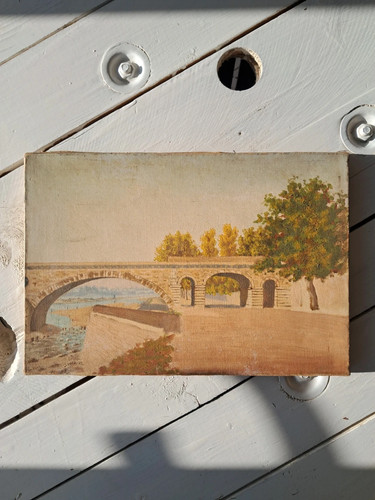 Tableau ancien huile sur toile - ancien,