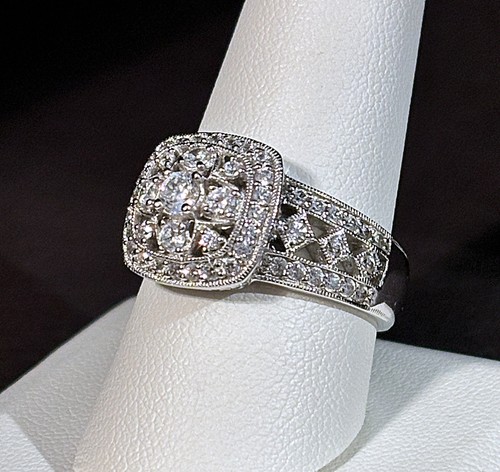 Tacori 925 silver cushion - 925, halo
