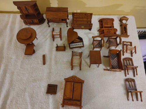 Wooden doll house furniture - wooden,