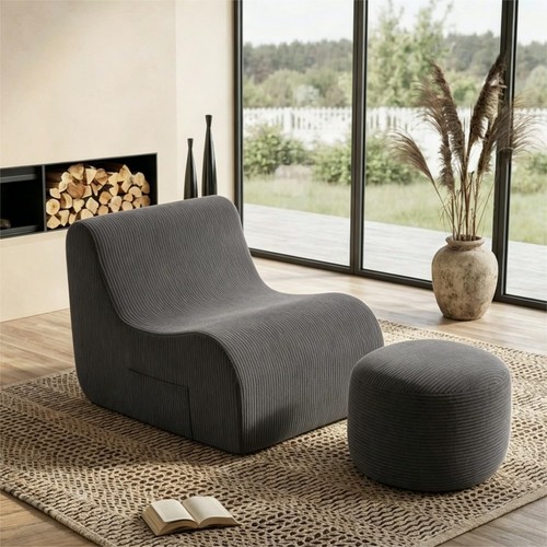 Bean bag chair with - bean, ottoman