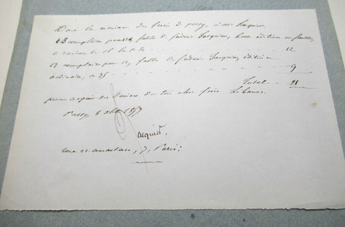 Frederic jacquier autographe - jacquier,