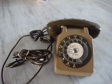 vintage Ancien téléphone PTT marron S 63 à cadran