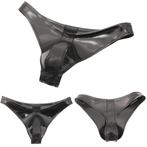 Slip homme latex brillant