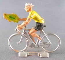 Cofalu (60s) - plastic cyclist - yellow bouquet jersey