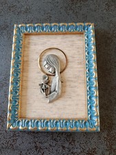 Cadre Ancien Décor Sainte Vierge Étain De France 