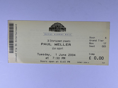 Billet concert paul weller - de,