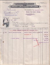 BELLEGARDE INVOICE GAUTHIER CIE CORSETS BRAS BRAND " SEDUCTOR" 1931