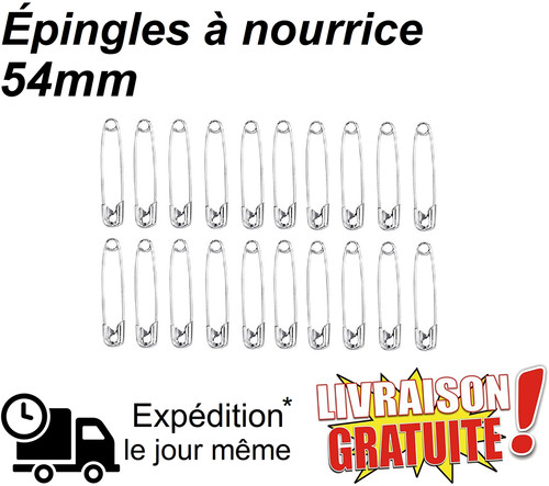 Lot épingles nourrice - 20, à