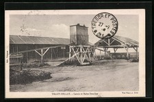 Old postcard Tilloy-Bellay, wash house and shower baths 