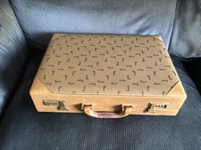 Mallette, attaché-case, porte documents vintage Lancel cuir et toile enduite