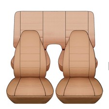 Fits 1967 to 2002 Pontiac Firebird Front and Rear seat covers with black piping