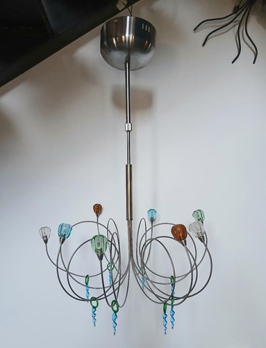 Lustre plafonnier verre - ,