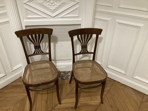 Chaises fischel cannées - 2,