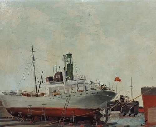 Bateau marna dans chantier - dans, le