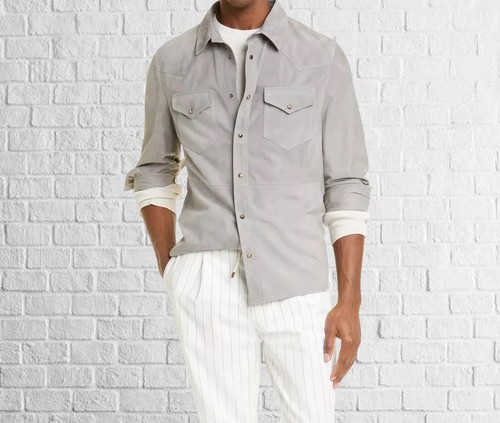 Veste cuir suédé - cuir,