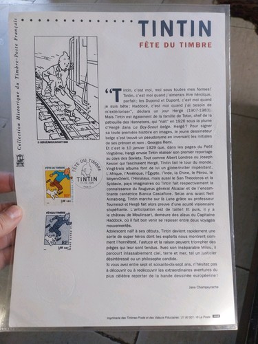 Tintin fete timbre - tintin,