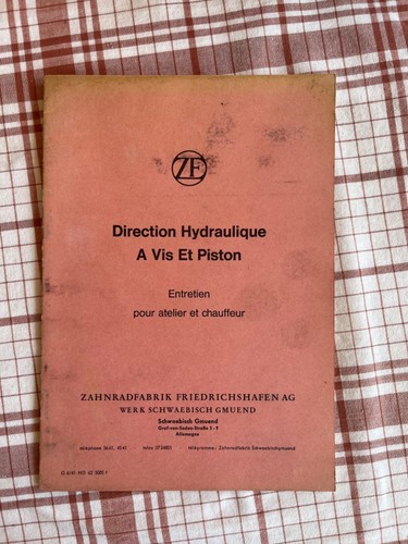 Manuel direction hydraulique - direction,
