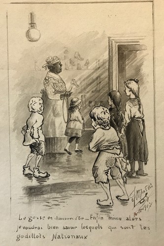 Guerre lavis original - guerre,