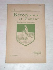 4027 Brochures Larousse Béton et ciment, constructions économiques
