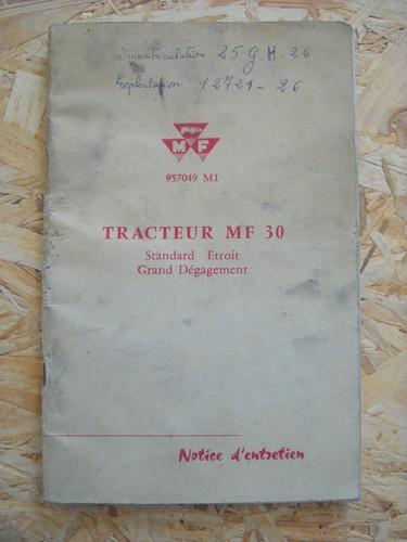 Notice entretien tracteur - notice,