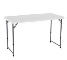 Table Pliante Blanc Granite