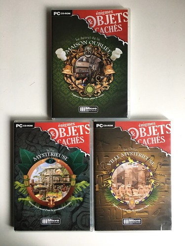Lot jeux énigmes et - jeux, pc,