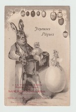 Easter . Humanized Rabbit Barbaric Organ Postcard Embossed 7751