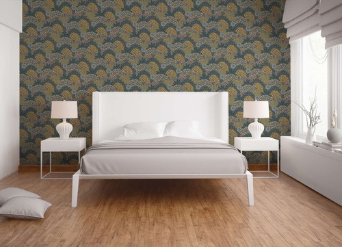 Papier peint floral - peint, des