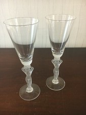5 flûtes à champagne cristal