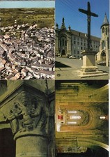 Lot of 4 old postcards LANGOGNE large