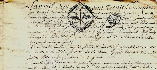 1730 contrat mariage - mariage, à
