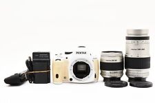 PENTAX K-50 16.3MP Digital SLR Camera White Body Two Lens Set [Excellent+] Japan