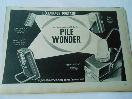 Publicité 1967 pile - publicité, wondeur