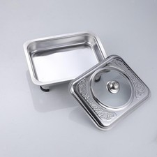 Chafing Dish En Métal Avec Couvercle Pour Buffets, Pique-niques, Mariages Et
