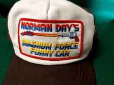 Vtg NHRA Hat 1970's Norm Day Magnum Force Championship Drag Racing Trucker Cap
