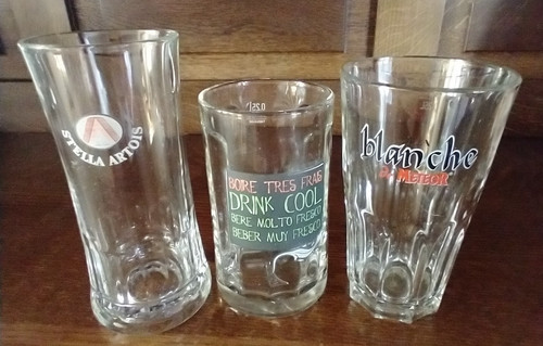 Lot verres biere de - 3,