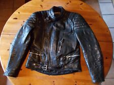 Blouson moto en cuir noir