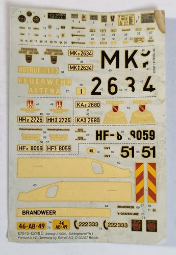 Decalques revell 07512 - 1/24,