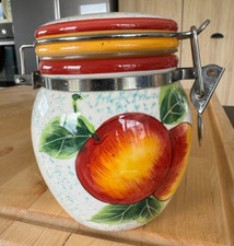 Pot en céramique décoratif avec couvercle hermétique